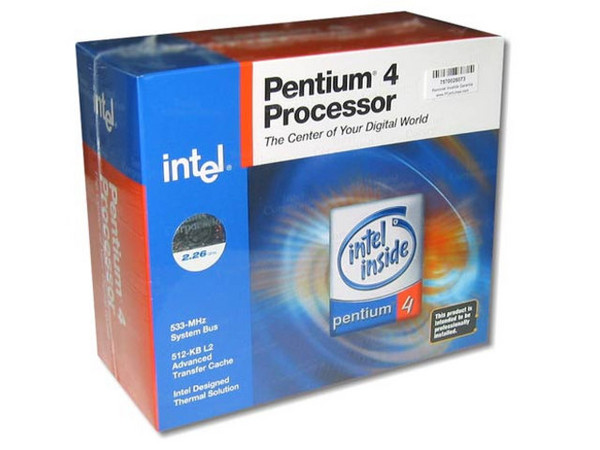 Procesador Intel Pentium 4 a 2.26Ghz, BUS de 533Mhz, 512K en Cache. En Caja.