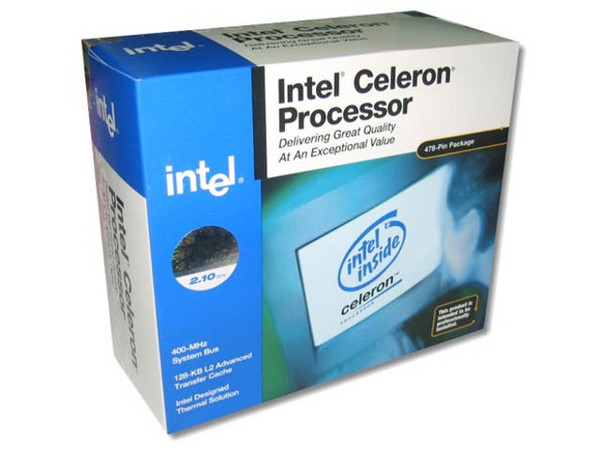 Procesador Intel Celeron a 2.1Ghz, BUS de 400Mhz, 128K, 478 Pines, en Caja.
