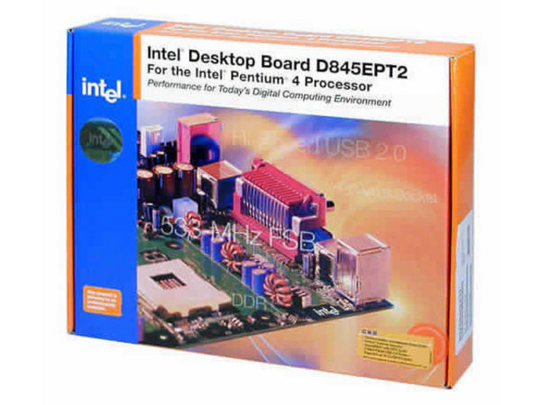 T. Madre Intel D845EPT2, ChipSet Intel 845E,
Soporta: P4 hasta 2.8 y Celeron, 478Pins, 400/533Mhz,
Integrado: Audio AC97, 
Memoria: DDR DIMM, 266/200, 2Gb Max, (2 Bancos),
Diseño: Micro ATX, Ptos: 1x AGP, 3x PCI, 1x CNR.