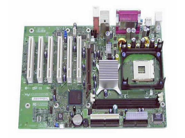 T. Madre INTEL D845PESVL, ChipSet Intel 845PE,
Soporta: All P4 y Celeron con 478Pins, 400/533Mhz BUS.
Integrado: Audio AC-97, LAN 10/100Mbps
Memoria: SDRAM DDR 333/266, 2GB Max, (2 Bancos),
Diseño: ATX Completo, Ptos. 1x AGP, 6x PCI, USB 2.0