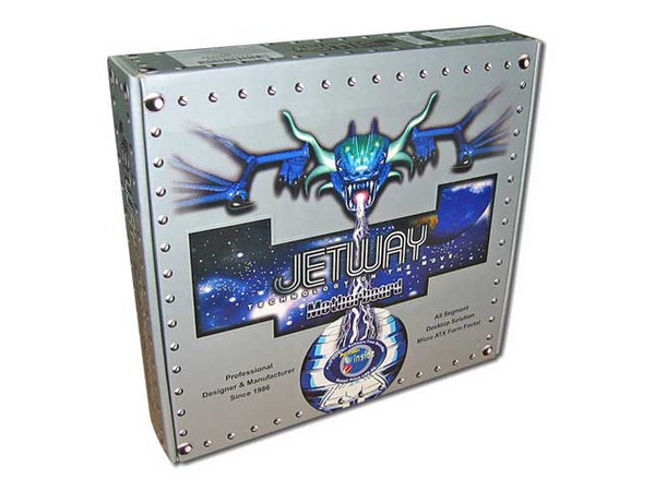 T. Madre JETWAY 865GDMP, ChipSet Intel 865G,
Soporta: P4 con H.T. y BUS de 400/533/800MHz,
Integrado: Video 3D, Audio de 6 canales y Red,
Memoria: SDRAM DDR 333/400, 4 Bancos, 4GB Max,
Diseño: MicroATX, Ptos: 3x PCI, 1xAGP 8X.