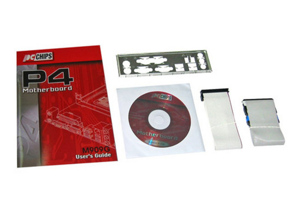 T. Madre PCCHIPS M909G, ChipSet 845GV/ICH4,
Soporta Intel Celeron, Pentium 4 HT & Prescott, 533/400Mhz,
Memoria: DDR 333/266 (2 Bancos), 2Gb Max,
Integrado: Audio 6 canales, Video, RED 10/100Mbps,
Diseño: Micro ATX, Ptos. 3x PCI, 1x AGP Pro, 1x CNR