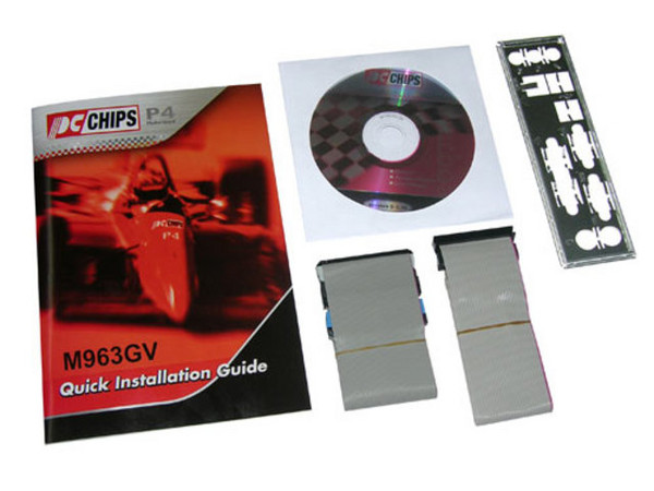 T. Madre PCCHIPS M963GV, ChipSet SiS 661FX/ 964L,
Soporta Pentium 4 Prescott, Socket 478, 800/533/400MHz,
Memoria: DDR 400/333/266 (2 Bancos), 2Gb Max,
Integrado: Audio 6 canales, Video, RED 10/100Mbps,
Diseño: Micro ATX, Ptos. 2x PCI, 1x AGP 8X, 1x