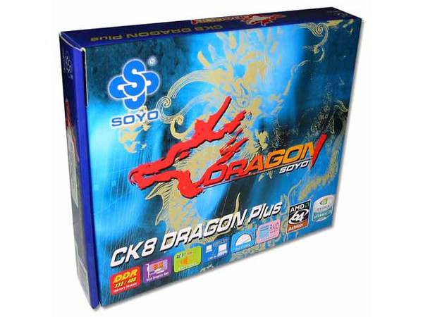 T. Madre SOYO SY-CK8, ChipSet nVidia nForce 3,
Para:Athlon 64 3400+ con BUS de 800MHz,
Integrado: Audio de 6 canales, Red 10/100, Serial ATA,
Memoria: 3x DDR 266/333/400 Max. 2GB, Diseño: ATX,
Ptos: 1x AGP 8X/4X, 6x PCI, 4x USB2.0