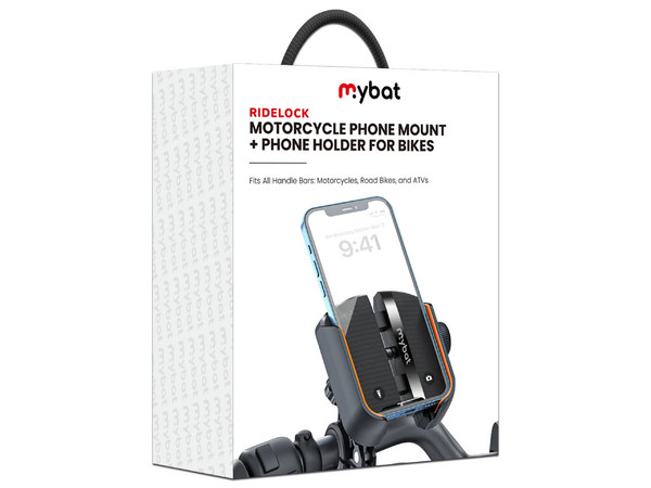 Soporte MyBat RydeLock MOTHMNUSU019 para smartphone bicicleta y moto universal. Color Negro.
