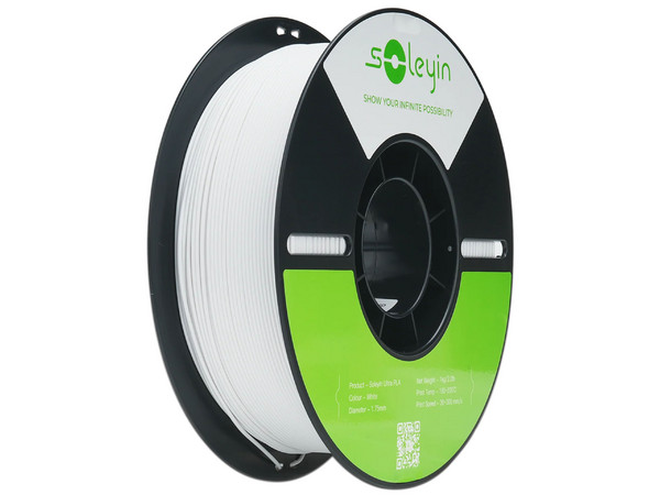 Rollo de Filamento Creality Soleyin Ultra de PLA de 1.75mm, 1Kg. Color Blanco Neutral.