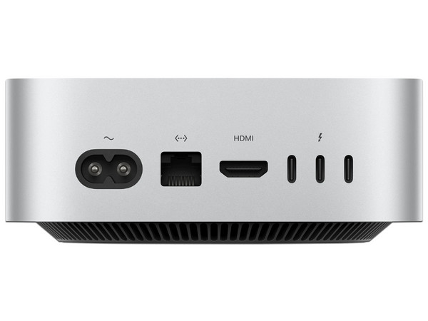Mac Mini M6 (Color Plata):
Procesador Apple Chip M6, 
Memoria RAM de 16GB, 
SSD de 512GB, 
S.O. MacOS Golden Gate.