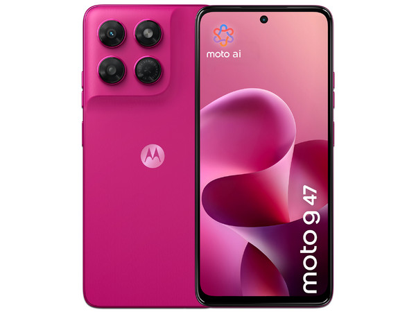 Smartphone Motorola Moto G47: 
Procesador MediaTek Dimensity 6300 (hasta 2.4 GHz), 
Memoria RAM de 4GB, Almacenamiento de 128GB, 
Pantalla LED Multi-Touch de 6.67