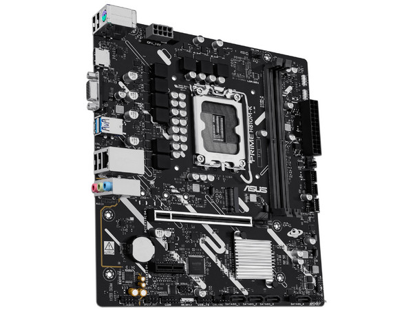 T. Madre ASUS PRIME H810M-K: 
Chipset Intel H810, 
Segmento: Básico, 
Socket 1851, 
Soporta: Procesadores Intel Ultra, 
Memoria: DDR5 6400MHz, 64GB Max, 
Integrado: AudioHD, Red, USB, M.2, 
Micro-ATX, Ptos: 1xPCIE4.0x16, 1xPCIE4.0x1.
