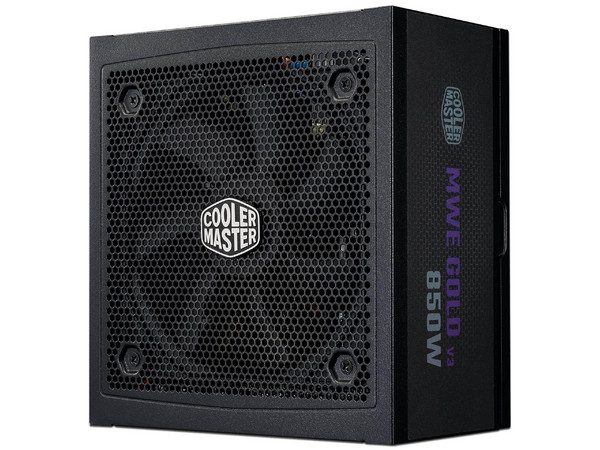 Fuente de Poder CoolerMaster MWE Gold V3 de 850W, 80 Plus Gold, con conector PCIE5 12HPwr para actualización de tarjeta de video. Color Negro.