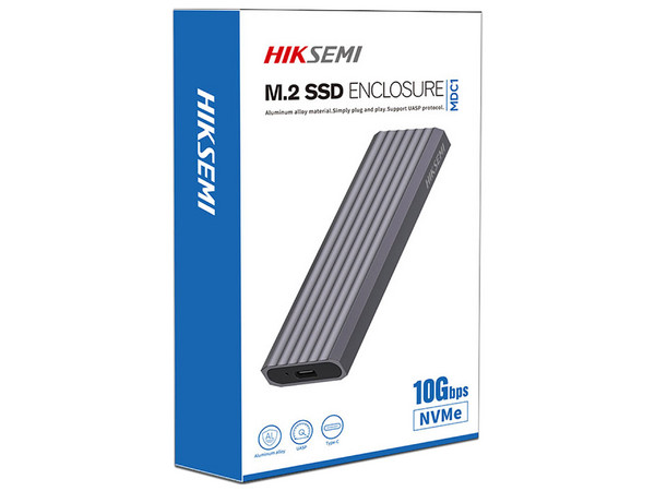 Gabinete Para Unidad de Estado Sólido Hiksemi HS-HUB-MDC1, USB Tipo C, Compatible con Windows, macOS, Linux y Android. Color Gris.