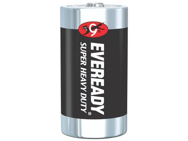 Paquete de 2 Baterías Eveready Super Heavy Duty D de 1.5V.