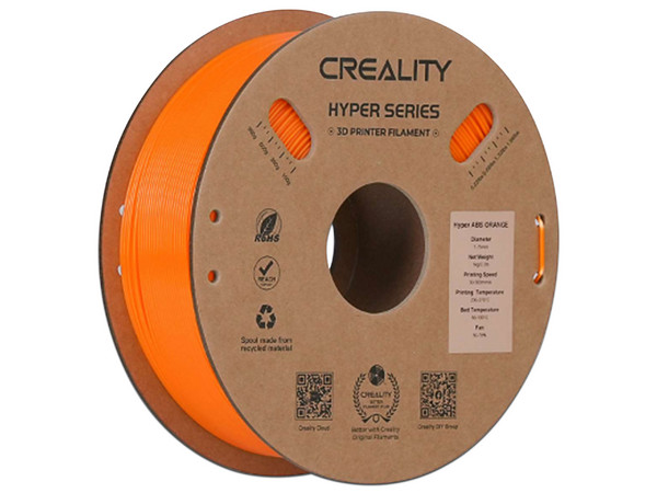 Rollo de Filamento Creality Hyper de ABS de 1.75mm, 1Kg. Color Naranja.