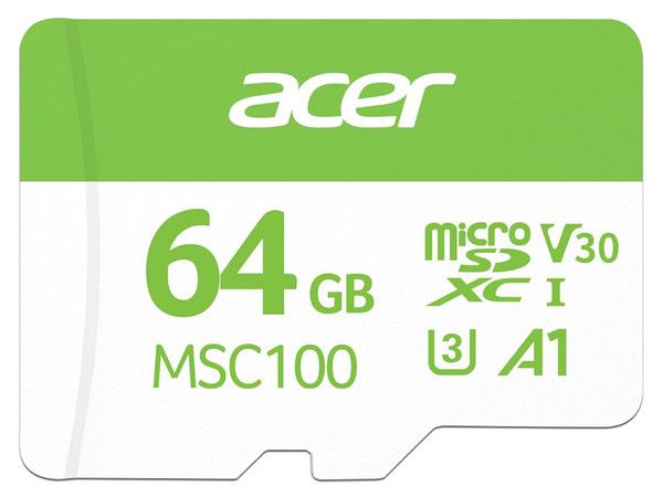 Memoria microSDXC Acer BL.9BWWA.336 de 64GB, Clase 10.