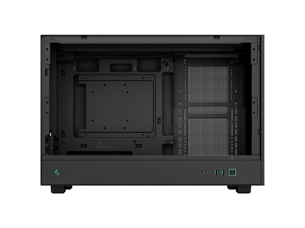 Gabinete DeepCool CH260, Mid Tower, Micro ATX, Panel de Cristal Templado, No Incluye Fuente de Poder. Color Negro.
