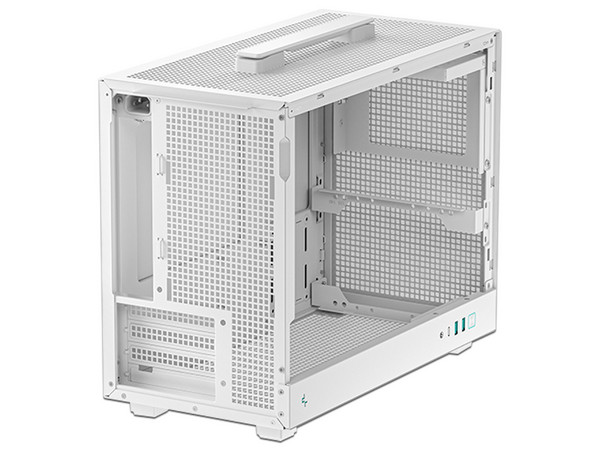 Gabinete Deepcool CH160 Plus, Mid Tower, Micro ATX, Panel de Cristal Templado, Sin Fuente de Poder. Color Blanco.