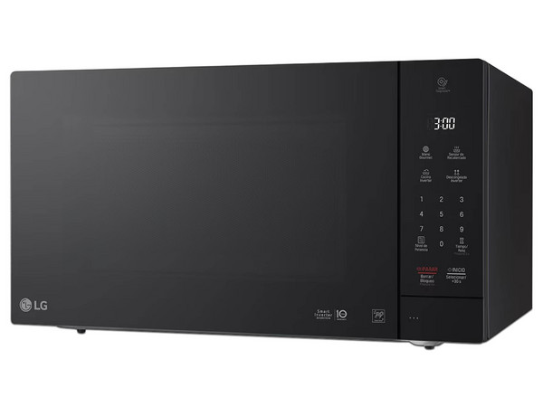 Horno de Microondas LG MS2097JSS de 1200W, 2 Pies Cúbicos, Smart Inverter. Color Negro.