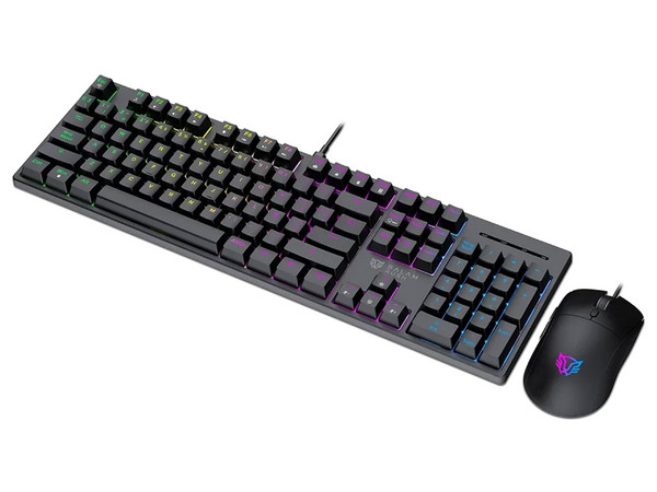 Kit Teclado y Mouse Gamer Balam Rush Fusion Vanguard CKG690 RGB, Alámbrico, USB Tipo A. Color Negro. (Versión en Español).