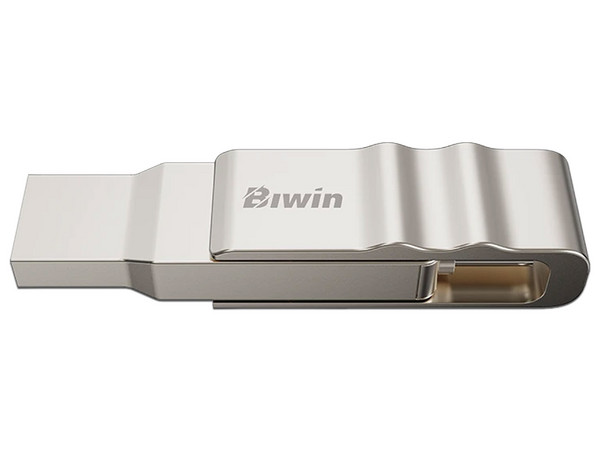 Unidad Flash USB Dual Biwin UD150 de 256GB, USB Tipo C y Tipo A. Color Plata.