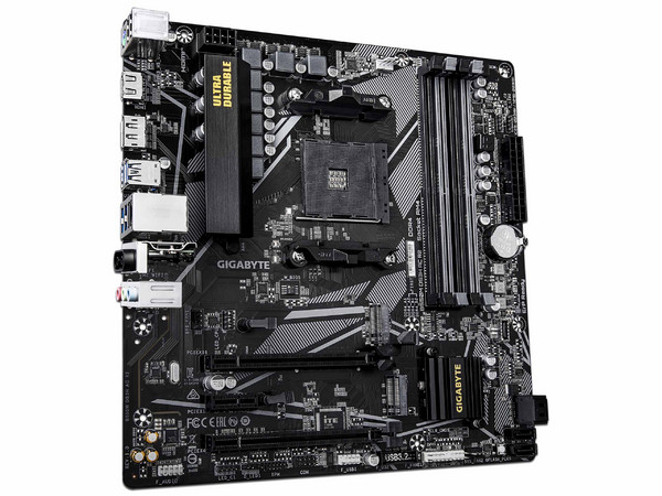 T. Madre GIGABYTE B550M DS3H AC (Rev 2),
Chipset AMD B550,
Segmento: Medio,
Soporta: AMD Ryzen 3ra 4ta 5ta Gen, Socket AM4,
RAM: DDR4 4733/3200/2133 MHz, 128GB Max,
Audio HD, Red, Wi-Fi 5, Bluetooth 5.0,
USB 3.1, USB Tipo C  SATA 3.0, M.2, Micro-ATX
