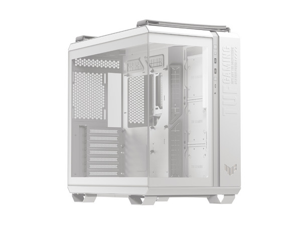 Gabinete ASUS TUF Gaming Case GT 502 Horizon, Mid Tower, ATX, Panel de Cristal Templado, No Incluye Fuente de Poder. Color Blanco.