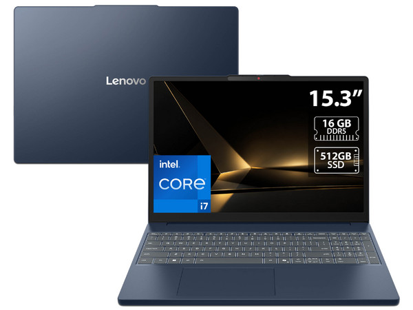 Laptop Lenovo IdeaPad Slim 3 15IRH10:
Procesador Intel Core i7 13620H (hasta 4.9 GHz),
Memoria de 16GB DDR5,
SSD de 512GB,
Pantalla de 15.3