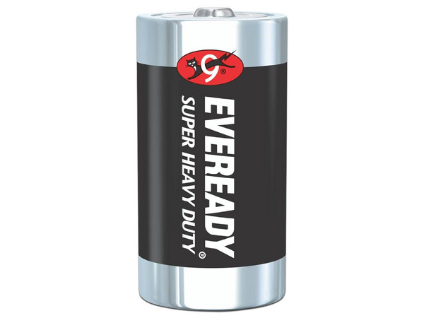Paquete de 2 Baterías Eveready Super Heavy Duty C de 1.5V.