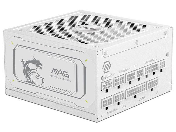 Fuente de Poder Modular MSI MAG A1000GL PCIE5.1 de 1000W, ATX 3.1, 80 PLUS Gold. Color Blanco.