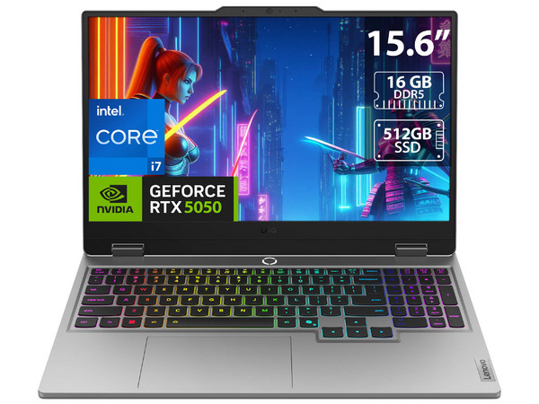 Laptop Lenovo LOQ 15IRX10:
Procesador Intel Core i7 13700HX (hasta 5.0 GHz),
Memoria de 16GB DDR5,
SSD de 512GB,
Pantalla de 15.6