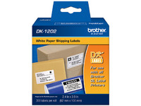 Rollo de 300 etiquetas Brother DK1202  precortadas de 62 x 100mm, Blancas....