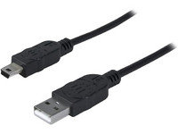 Cavo Mini USB 2.0 – 30 Cm, Da USB A A Mini B Maschio/Femmina, Nero, Per Ricarica E Trasferimento Dati, Startech Compatibile