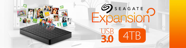 Disco duro portátil Seagate Expansion de 4TB, USB 3.0.