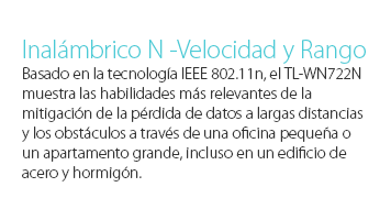 Los mejores mayoristas en tecnología en México TP-LINK ADAPTADOR  INALAMBRICO /USB2.0/N150/1ANT/4dBi/TL-WN722N