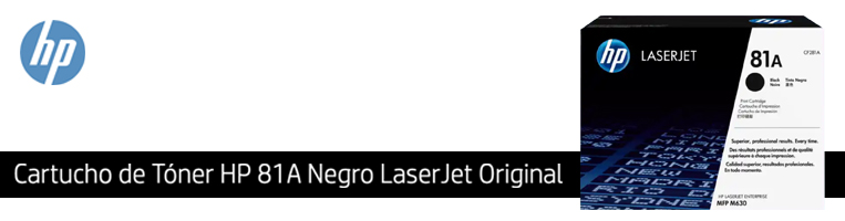Cartucho de tóner HP 81A Negro Laserjet Original (CF281A).