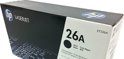 Cartucho de tóner HP 26A Negro Laserjet Original (CF226A).