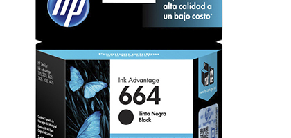 Cartucho de tinta HP 664 negra Original (F6V29AL).
