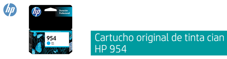 Cartucho de tinta HP 954 Cian Original (L0S50AL).