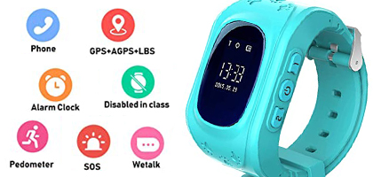 Smartwatch Cardigan Kids con Pantalla LCD, GPS, compatible con Android y  iOS.