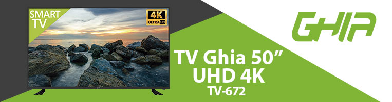 Televisión GHIA LED Smart TV de 50", Resolución 3840 x 2160 (Ultra HD ...