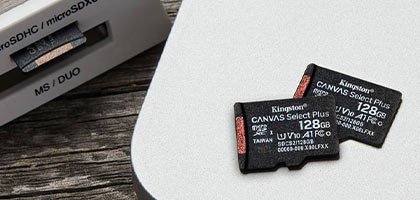 Memoria microSD de 128 GB Kingston, clase U1, V10, A1