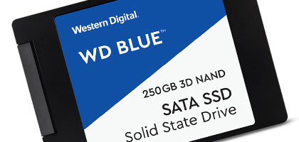 Unidad de Estado Sólido Western Digital Blue de 250GB, 2.5 SATA III  (6Gb/s).