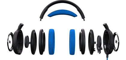 Corsair HS35 Headset Azul/Negro Gaming Cableado Stereo w/Microphone Blue  CA-9011196-NA