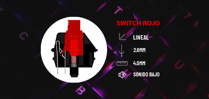 Teclado Mecanico Gamer Yeyian YKM-ERGB-01 Kusari Switch Rojo Alambrico RGB