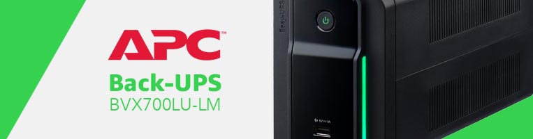 Back UPS APC BVX700LU-LM de 700VA/360W, 4 contactos NEMA 5-15R, 120V. Color  Negro.