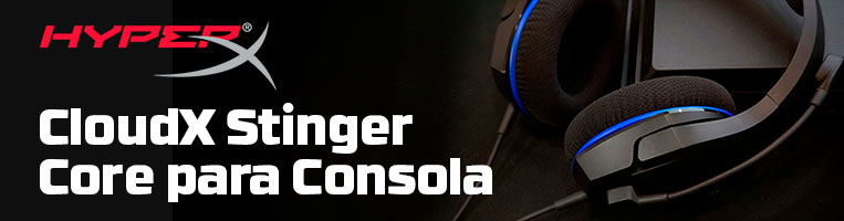 Audífonos Gamer con Micrófono HyperX Cloud Stinger Core para Consola,  3.5mm. Color Negro/Azul.