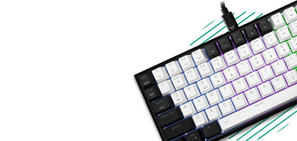 Boskar - Teclado Gamer Batauro Mecánico 75% Switch Blue Bluetooth Azul