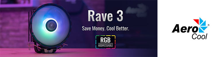 Disipador y Ventilador AeroCool Rave 3 ARGB para Socket LGA 1200, 115x ...