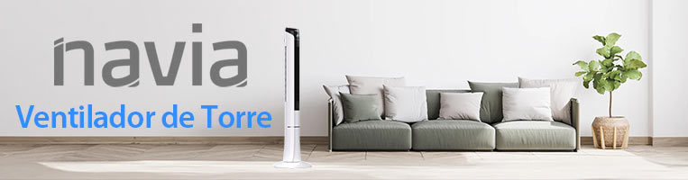 Ventilador de Torre Navia VTN-004 de 48", 38W, 3 velocidades, 120V. Color  Blanco.
