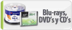 Blu-rays, DVDs y CDs