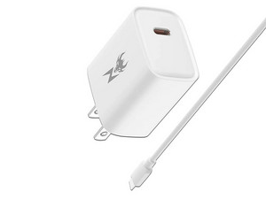 Cargador de Pared AmpNergy ACGTRACCMO05PW de 20W, USB Tipo C, Cable Incluido. Color Blanco.